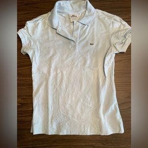 Light blue women’s Lacoste polo. Size 38